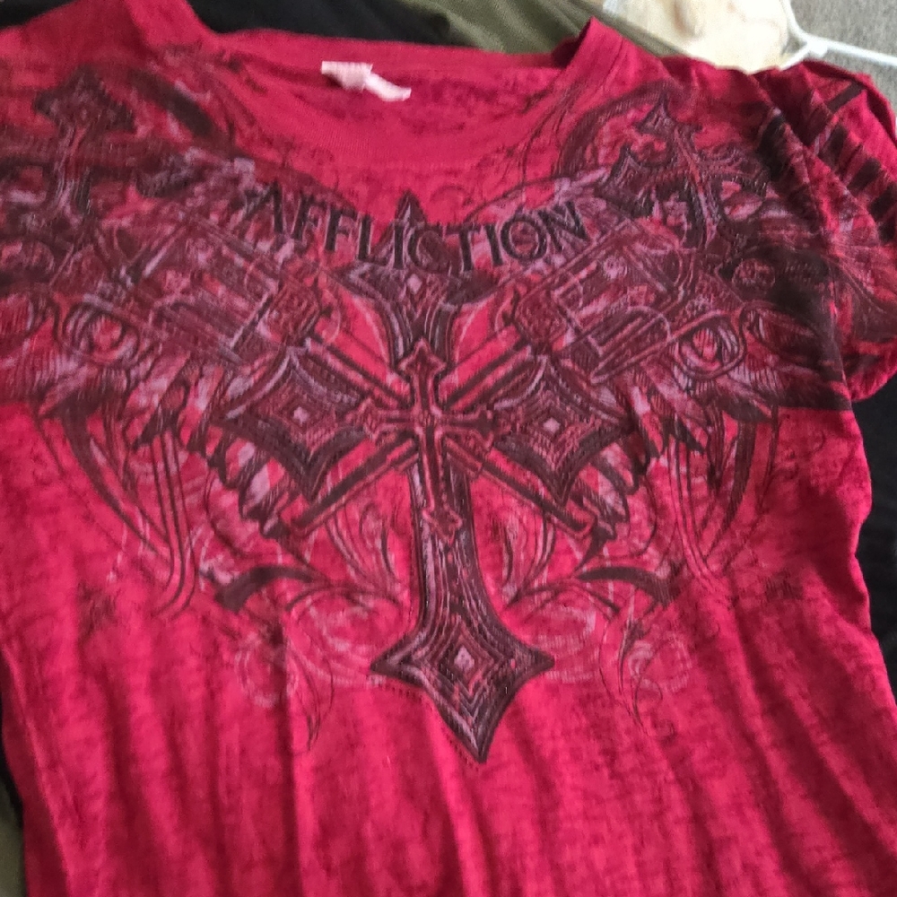 Affliction Crimson Cross Graphic Shirt